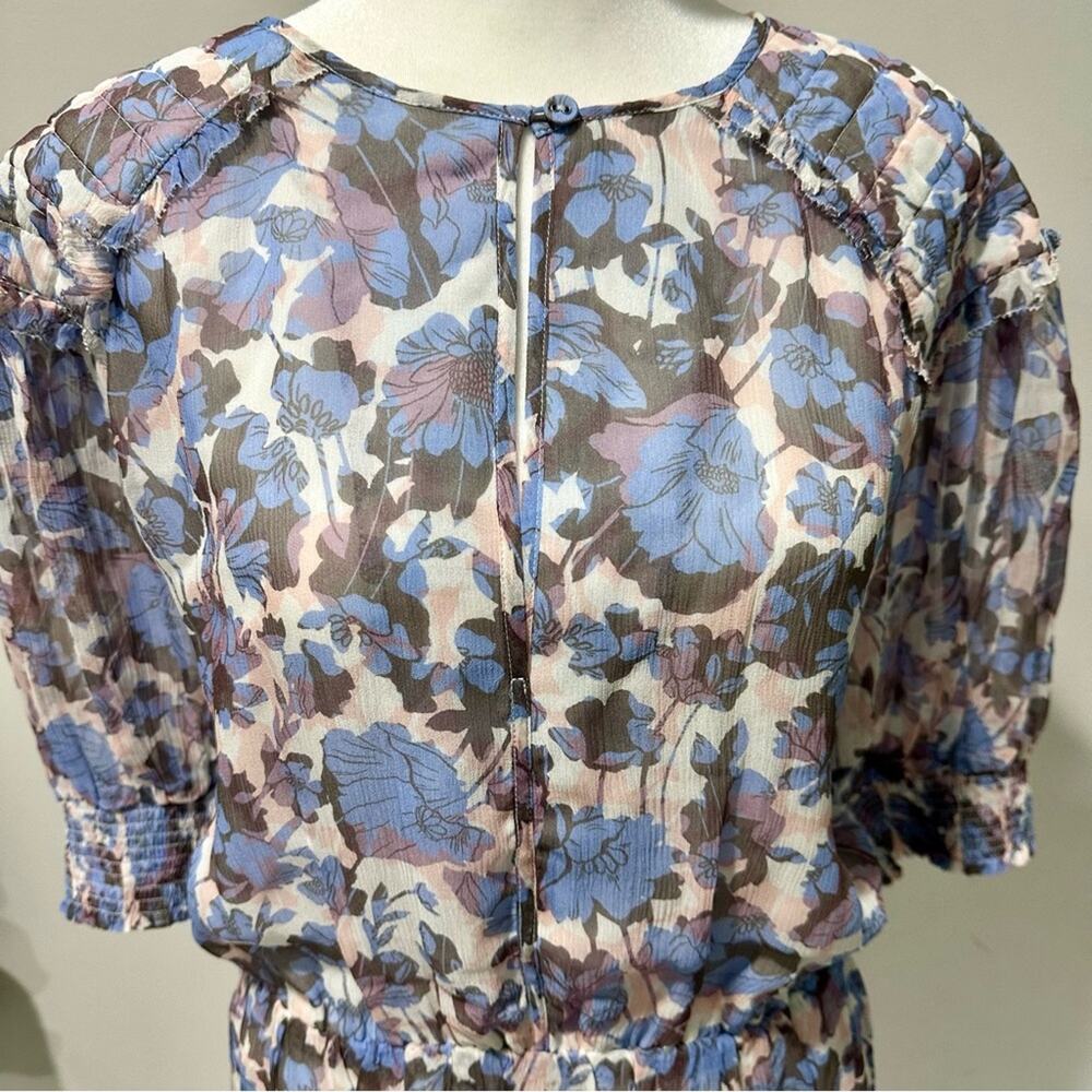 Laura Puff Sleeve Tiered Silk Dress, 1X, Joie, NWT